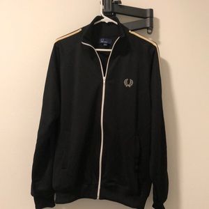 Fred Perry Track Jacket Size L Champagne Stripes!